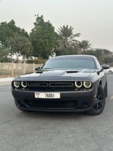 Dodge Challenger Grey rent all over Dubai, UAE.